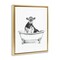 Stupell Industries Antique Tub with Cow Floater Framed Canvas Wall Art Design by Victoria Borges